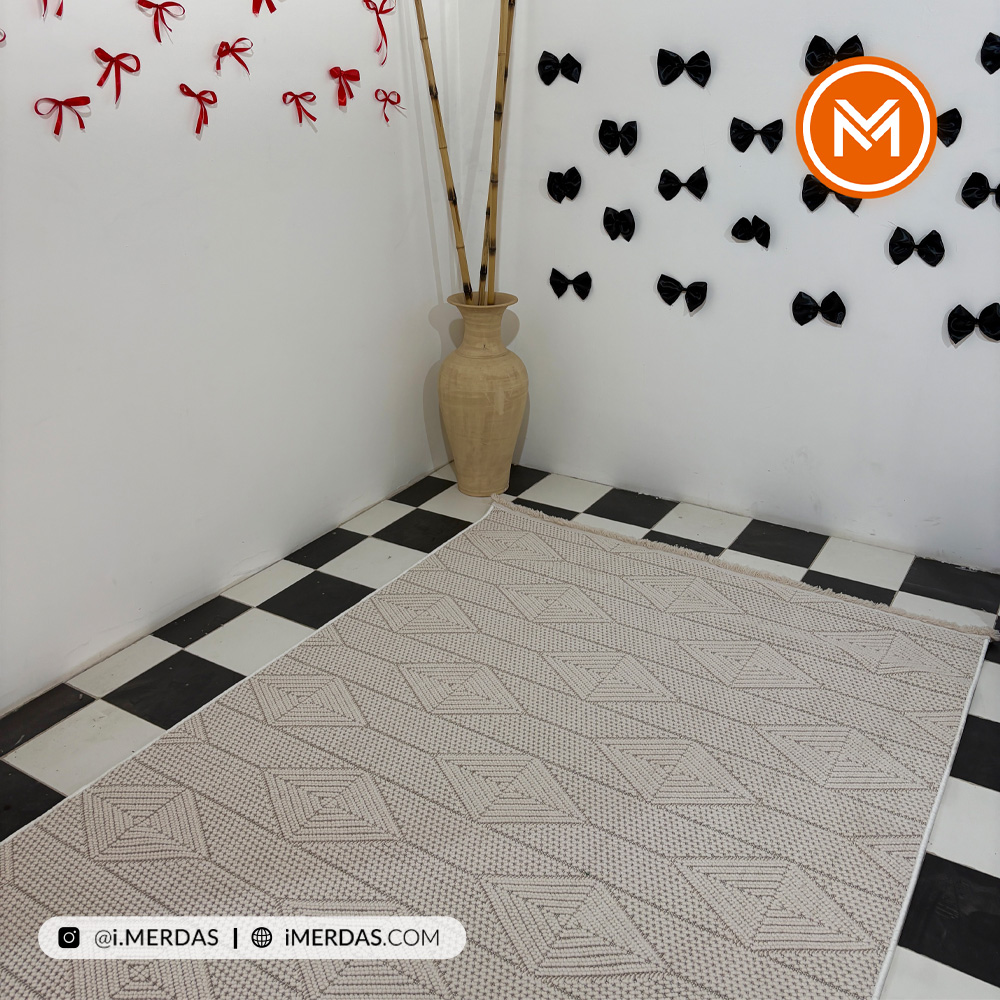 فرش پینترستی کد P09 زمینه کرم